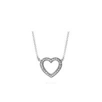 Pandora Širdis 925 Sidabro Cirkonio Karoliai Moteriški karoliai 590534CZ Box