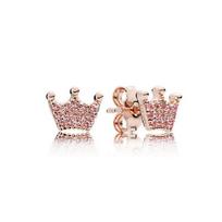 Pandora Rose Pink Magic Crown Auskarai Moteriški auskarai 287127NPO Box
