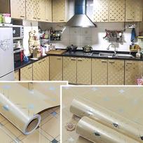 PVC Virtuvės Tepalams Atsparūs Lipdukai Auksiniai Vandeniui Atsparūs Lipnūs Sienų Dangos Stalo Stalviršio Aukštos Temperatūros Spintelės Atnaujinimo Plėvelė 1M x 40CM white