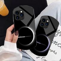 Apple 12 Pro Max, 13 Max, 7, 11, XR, XS Stikliniai dėklai įvairių dizainų iPhone 15 Pro juoda/violetinė