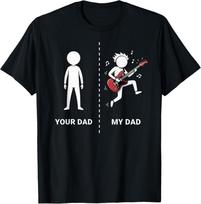 Your Dad My Dad Funny Bass Guitar Lover Musician Sarcastic T-Shirt M