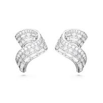Swarovski Hyperbola Curve Dizaino Žalvariniai Auskarai Moteriški Auskarai Sidabriniai 5665332 F,Silver