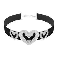 Swarovski Širdelės formos gulbės pakabukas Karoliai Moteriški karoliai Juodi 5644909 Black,F