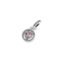 Pandora Amžinos Širdies Rožinis Meilės Pakabukas Moteriški Papuošalai Sidabrinis 791476C01 Box,Silver