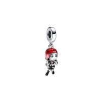Pandora Keršytojai Juodoji našlė pakabukas Moteriški papuošalai 790785C01 Silver,F gray