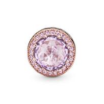 Pandora Shining Heart Charm Pendant Women Jewelry Purple 781725LCZ Purple