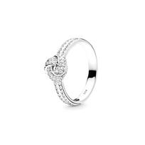 Pandora Blizgantis mazgas 925 sidabro žiedas Moteriški žiedai 190997CZ 54 gray