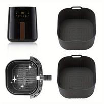 2 vnt. silikoninė kepimo skarda oro grupuokliui, suderinama su Philips HD9252 HD9200 HD9255, neprideganti, lengvai valoma, virtuvės reikmenys