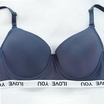 Ladies Summer Thin Fashion Sexy Lace Big Boobs Show Small Underwear Gathered To Adjust The Pair of Breast Underwear 70B mėlyna