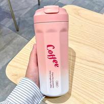 520ML Cute Portable Vacuum Thermos Bottle For Girls Student Water Cup Tea Separation Insulated Coffee Cup 501-600ml