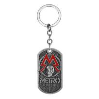 Metro Exodus Pabėgimas iš metro Kaukolės logotipas Karoliai Raktų pakabukas