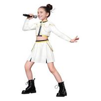 Pop Dainininkų Cosplay Kostiumas Sceninis Pasirodymo Drabužis Mergaičių Šokių Trupei Apranga Vaikams Helovino Karnavalo Kostiumų Vakarėlio Persirengimas 160cm B