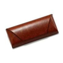 Rankų darbo retro odinis akinių dėklas: Minimalistinis, nuo spaudimo apsaugantis trumparegystės ir saulės akinių dėklas studentams 16.5x6.5x4 cm ruda
