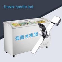 Užrakinamas komercinis stumdomų stiklinių durų ledų šaldiklis - Apsauga nuo vagysčių, be perforavimo vitrina Single Key Ice Cream Freezer Lock - 318