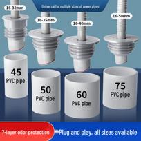 Nepertekanti silikoninė kanalizacijos vamzdžio sandarinimo tarpinė ir kvapams nepraleidžianti dangtelis Flagship Magnetic for 35/40 PVC Pipe
