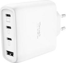 MOBILE CHARGER WALL MAXO 65W/4-PORT GAN WHITE 26068 TRUST 26068 | 8713439260687
