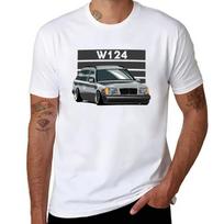 Balinti trumpomis rankovėmis marškinėliai su Mercedes-Benz W124 universalo grafiniu spaudiniu klasikinių automobilių entuziastams 4XL