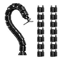 Adjustable Snake Cable Spine Easy Setup Plastic Cord Organizer Under Desk Cable Tray For Desk Cabinet Wire Organization juoda