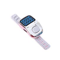 Comfort Silicone Strap Digital Counter Clickers with Timer Rechargeable via USB Flip LED Screen ABS Case for Fitness sidabras
