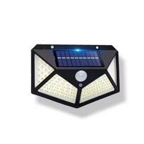 100 LED Saulės Sieninis Šviestuvas Šviečiantis iš Visų Pusių Judesio Jutiklis Žmogaus Indukcija Kiemas Vandeniui Atsparus Laiptai Lauko Sieninis Šviestuvas 100LED*1PC