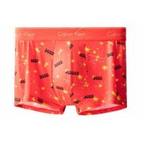 Calvin Klein Tigro Metų Riboto Leidimo FW21 Zodiako Auksinės Linijos Logotipo Bokseriai Vyriški apatiniai Raudoni Juodi NB2786-1ZS S