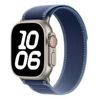 1:1 Trail Loop Strap for Apple Watch Ultra 3 Band 49mm Nylon Bracelet Iwatch Series 11 10 42/46mm SE3 7 8 9 40/44/45mm Ultra 2 Band 38mm 40mm 41mm &B mėlyna