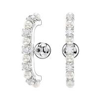 Swarovski Matrix Prekės ženklo Dizainas Imituotas Kristalas Auskarai Klipsai Moterims auskarai Klipsai Sidabriniai 5691715 Box (Random Color)