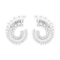 Swarovski Ariana Grande Kapsulinė Kolekcija Inkrustuotas Dizainas Rodžiu Padengti Auskarai Moteriški Auskarai Sidabriniai 5720869 Box (Random Color)