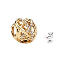 Pandora Atviras Galaxy Žavesys 14K Auksas Kubinis Cirkonis Papuošalų Aksesuarai Moteriški Papuošalai 750827CZ Gold