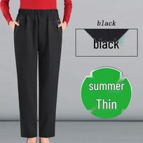 Women's High Waist Warm Straight-Leg Pants for Winter & Spring - Middle-Aged & Elderly XL (75-95 jin)