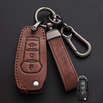 3 Buttons Oli Leather Car Remote Key Case Cover For Ford Figo 2017 Mondeo 5 Ecosport 2020 Fiesta Mk8 Everest Ranger For Ford ruda