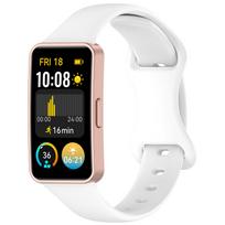Suderinamas silikoninis pakaitinis dirželis Huawei Band 8/9 - Naujas aštuoniukės formos sagties laikrodžio dirželis balta