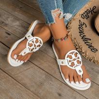 Women's Shoes, Slippers, Flip-flops, Flat Herringbone Beach Shoes 35 balta