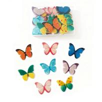 Edible Butterfly Wafer Paper Decoration for Cake Baking and Hotel Food Plating blue