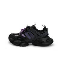 Adidas XLG RUNNER DELUXE Atsparūs trinčiai Neslystantys Žemi Bėgimo Bateliai Unisex Juodi Violetiniai JR3086(Team826-) 40⅔