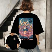 Sailor Moon Anime Graphi T Shirt Men Women Vintage Oversized Short Sleeve Tee Casual Streetwear Summer Graphic Top Y2k Clothes 4XL