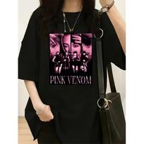 BLACKPINK Women'S Music Group Graphic T-Shirt - A Casual Short-Sleeve Top for Women, Made of Soft, Featuring A Loose Fit, Y2K 4XL
