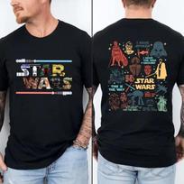 Galaxy Žvaigždžių karai Darth Vader trumpomis rankovėmis marškinėliai Tai Kelias Mandalorianas Chewbacca Princesė Leia Viršutiniai drabužiai Laisvalaikio apvali kaklo iškirptė 4XL