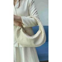 Popular hand-woven tote bag 2025 new portable underarm bag women's versatile dumpling crescent bag 44*5*25CM balta