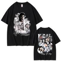 2026 Awesome Michael Jackson King of Pop Graphic T-shirt Men Women Fashion Vintage Rock T-shirts Unisex Gothic Punk Oversized T Shirts 4XL gray