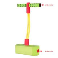 Children Growing Bounce Sense Training Pogo Stick Jumper Tall Foam Frog Toy Jumping Stilts Shoes Grow Taller Balance Outdoor Toy žalia