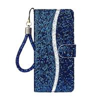 Blizgantis piniginės tipo dėklas telefonui Samsung Galaxy A04S A04 A12 A13 A14 A15 A22 A24 A32 A33 A34 A35 A53 A54 A55 S24, atverčiamas dangtelis Galaxy A72 5G