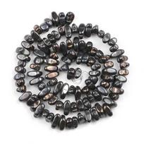 4-8mm Juodo tulžies akmens karoliukai, Spalva dengti laisvi karoliukai „pasidaryk pats“ apyrankei ar vėriniui. 4-8mm