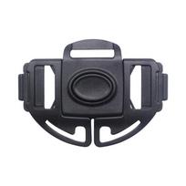 Daugiafunkcinis kūdikio ir vaiko saugos vežimėlio sagtis aukštoms kėdutėms 88mm x 63mm x 15mm, Inner Diameter 25mm juoda