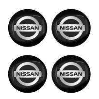 4 vnt. aliuminio metalinis emblemos lipdukas ratų centrinei daliai automobiliui Nissan X-trail Qashqai Note Juke Sentra Patrol Navara