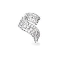 Swarovski brangakmeniu inkrustuota sagė Moteriška sagė Sidabrinė 5681426 Silver