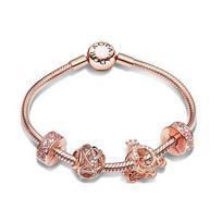 Pandora Galaxy Love Bracelet Set Women bracelets Rose-Gold Alloy ZT0409 Box,17