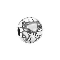 Pandora Žemė 925 Sidabro Fiksuotas Klipsas Karoliukas Unisex Papuošalas 791182 Silver