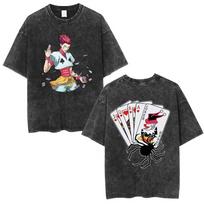 Hunter x Hunter Hisoka  Playing Cards & Phantom Troupe Spider  Vintage Washed Oversized Dark Streetwear T-Shirt L