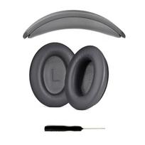 Pakeičiamos ausų pagalvėlės ir lankelis QC35 QC35II QC45 QCSE ausinėms Komfortas ir ilgaamžiškumas Lengvas montavimas tamsiai pilka spalva